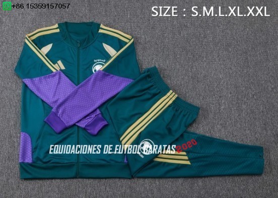 Nuevo Conjunto Completo Ropa Deportiva Con Cremallera Larga Arabia Saudita 2026 Verde Baratas