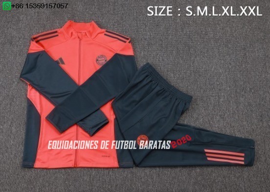Nuevo Conjunto Completo Ropa Deportiva Con Cremallera Larga Bayern Múnich 25/26 Naranja Baratas