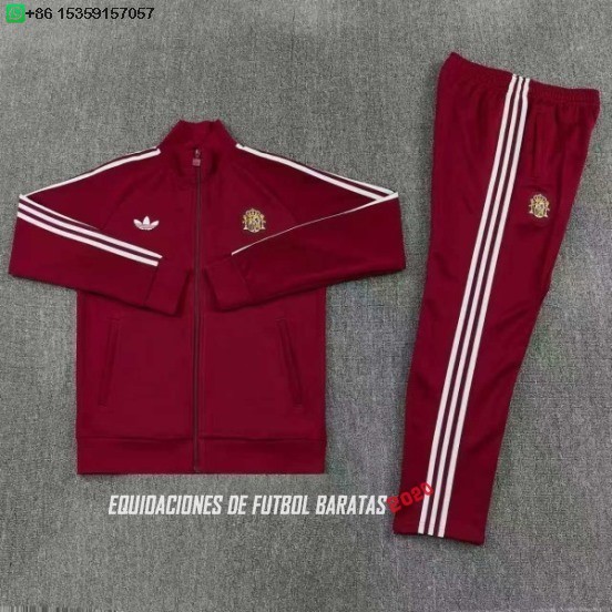 Nuevo Conjunto Completo Ropa Deportiva Con Cremallera Larga España 2026 Borgona Blanco Baratas