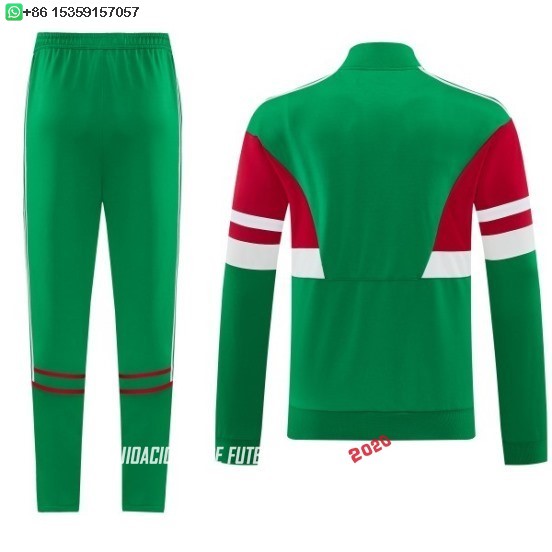 Nuevo Conjunto Completo Ropa Deportiva Con Cremallera Larga México 2026 Verde Rojo Baratas
