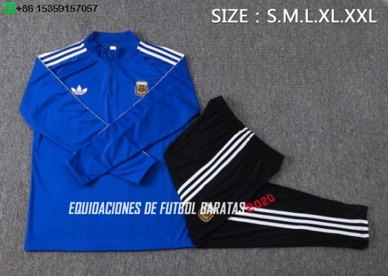 Nuevo Conjunto Completo Ropa Deportiva Con Cremallera Larga Niños Argentina 2026 Azul Blanco Negro Baratas