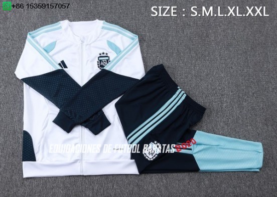 Nuevo Conjunto Completo Ropa Deportiva Con Cremallera Larga Niños Argentina 2026 Blanco Azul Baratas