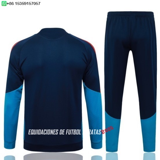 Nuevo Conjunto Completo Ropa Deportiva Con Cremallera Larga Niños España 2026 Azul Marino Baratas