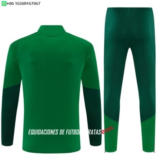 Nuevo Conjunto Completo Sudadera Entrenamiento Argelia 2026 Verde Baratas