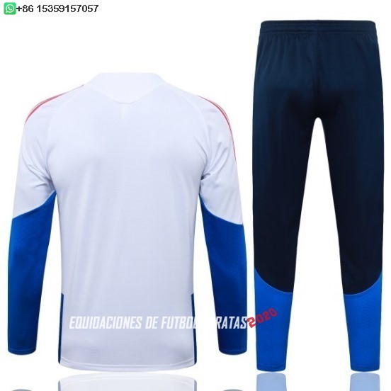 Nuevo Conjunto Completo Sudadera Entrenamiento Colombia 2026 Blanco Amarillo Azul Baratas