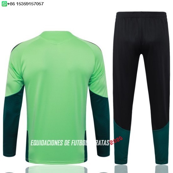 Nuevo Conjunto Completo Sudadera Entrenamiento México 2026 Verde Negro Baratas