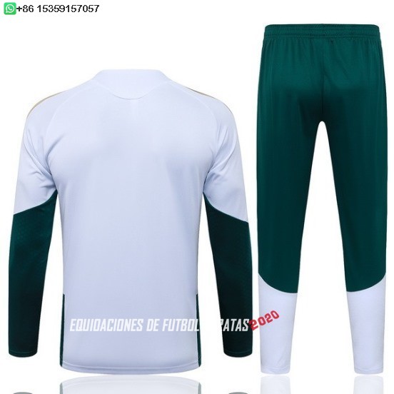 Nuevo Conjunto Completo Sudadera Entrenamiento Niños Italia 2026 Blanco Verde Baratas