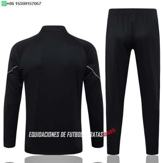 Nuevo Conjunto Completo Sudadera Entrenamiento Portugal 2026 Negro Amarillo Baratas