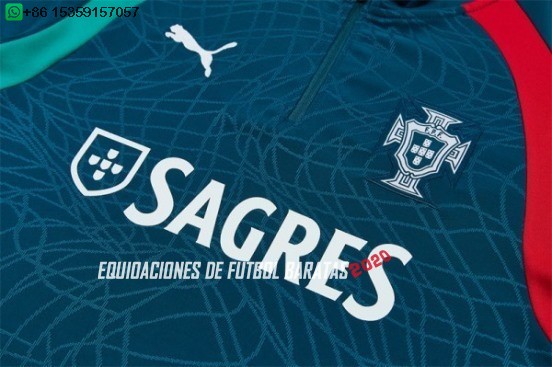 Nuevo Conjunto Completo Sudadera Entrenamiento Portugal 2026 Verde Rojo Baratas