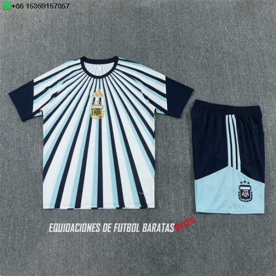 Nuevo Entrenamiento Conjunto Completo Argentina 2026 Azul Marino Blanco Baratas