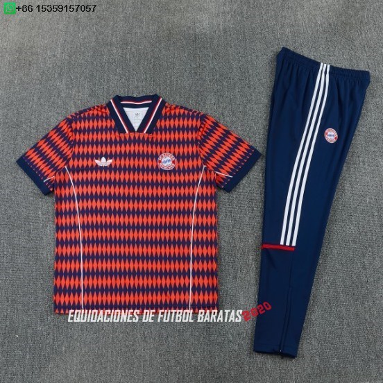 Nuevo Entrenamiento Conjunto Completo Bayern Múnich 26/27 Rojo Azul Baratas