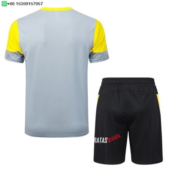 Nuevo Entrenamiento Conjunto Completo Borussia Dortmund 25/26 Gris Amarillo Negro Baratas