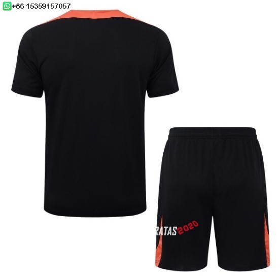 Nuevo Entrenamiento Conjunto Completo Brasil 2026 Negro Naranja Baratas