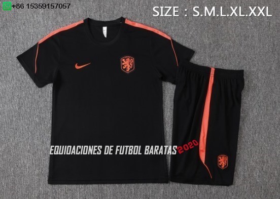 Nuevo Entrenamiento Conjunto Completo Países Bajos 2026 Negro Baratas