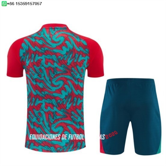 Nuevo Entrenamiento Conjunto Completo Portugal 2026 Rojo I Verde Baratas