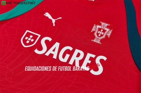 Nuevo Entrenamiento Conjunto Completo Portugal 2026 Rojo Verde Baratas