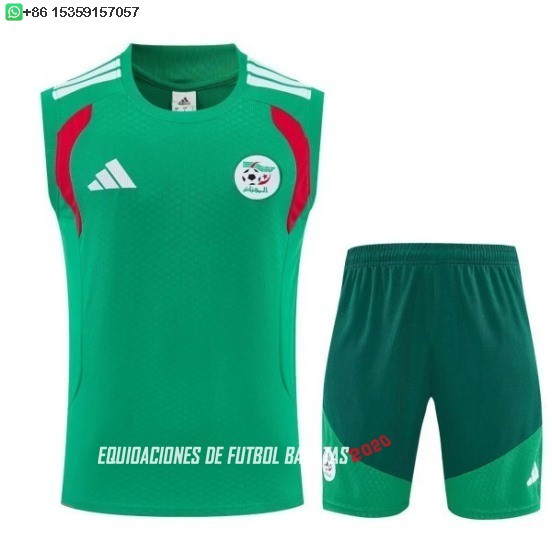 Nuevo Entrenamiento Sin Mangas Conjunto Completo Argelia 2026 Verde Baratas
