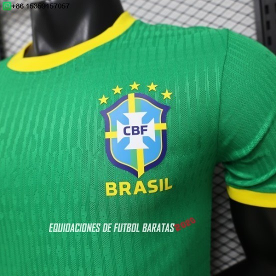 Nuevo Especial Jugadores Camiseta Brasil 2026 Verde Amarillo Baratas