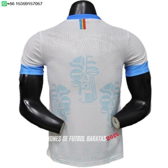Nuevo Especial Jugadores Camiseta Congo 2026 Blanco Azul Baratas