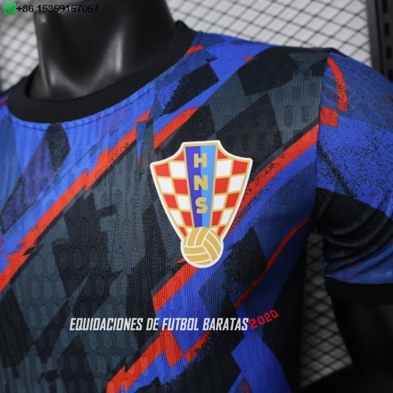 Nuevo Especial Jugadores Camiseta Croacia 2026 Azul Negro Baratas