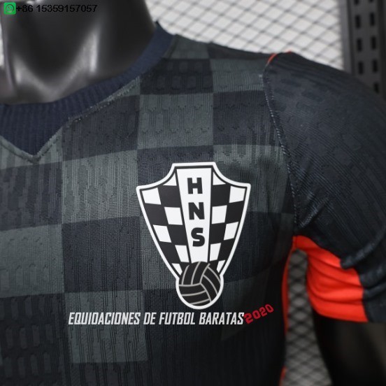 Nuevo Especial Jugadores Camiseta Croacia 2026 Negro Baratas