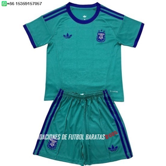 Nuevo Portero Conjunto De Niños Argentina 2026 Verde Azul Baratas