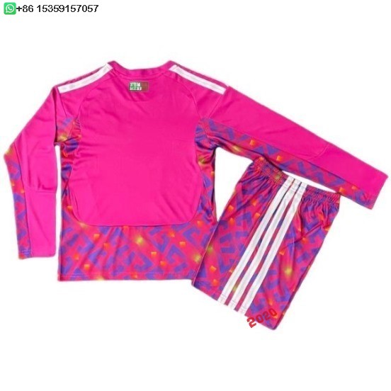Nuevo Portero Conjunto De Niños Manga Larga Mexico 2026 Rosa Baratas