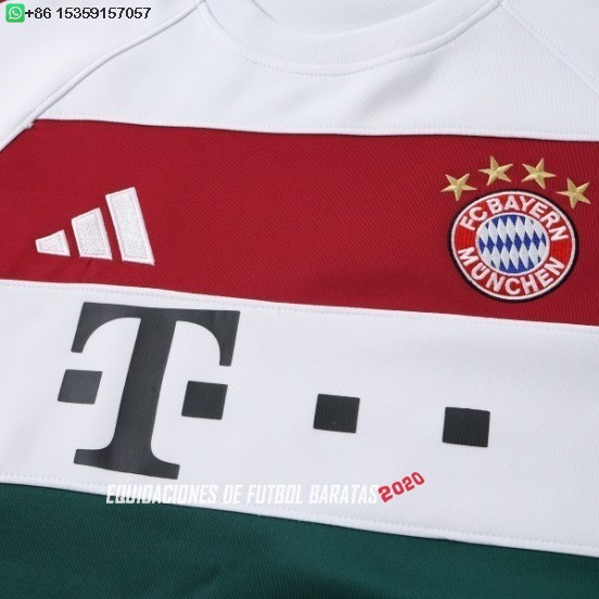Nuevo Sudaderas Con Capucha Bayern Múnich 25/26 Blanco Rojo Baratas