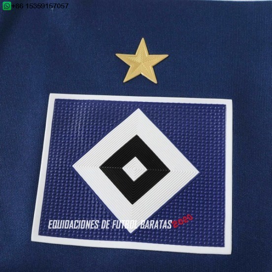 Nuevo Tailandia Especial Camiseta Hamburgo S.V. 25/26 Blanco Azul Baratas