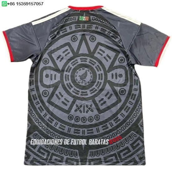 Nuevo Tailandia Especial Camiseta Mexico 2026 Negro Gris Baratas