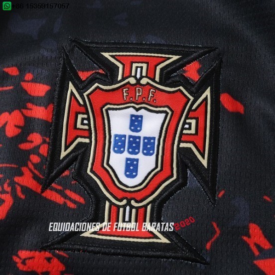 Nuevo Tailandia Especial Camiseta Portugal 2026 Negro Amarillo Baratas