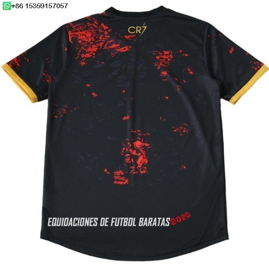 Nuevo Tailandia Especial Camiseta Portugal 2026 Negro Amarillo Baratas