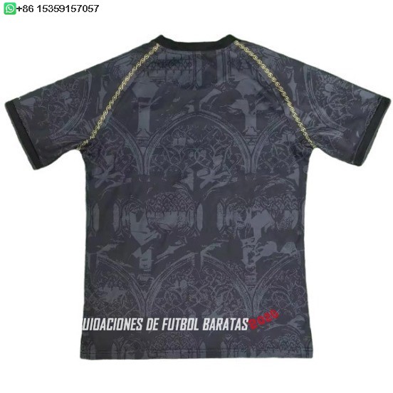 Nuevo Tailandia Especial Camiseta Portugal 2026 Negro II Amarillo Baratas