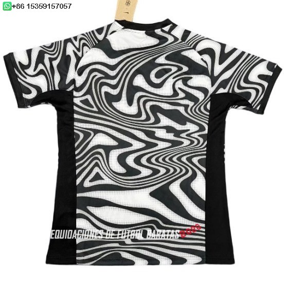 Nuevo Tailandia Portero Camiseta Brasil 2026 Negro Blanco Baratas